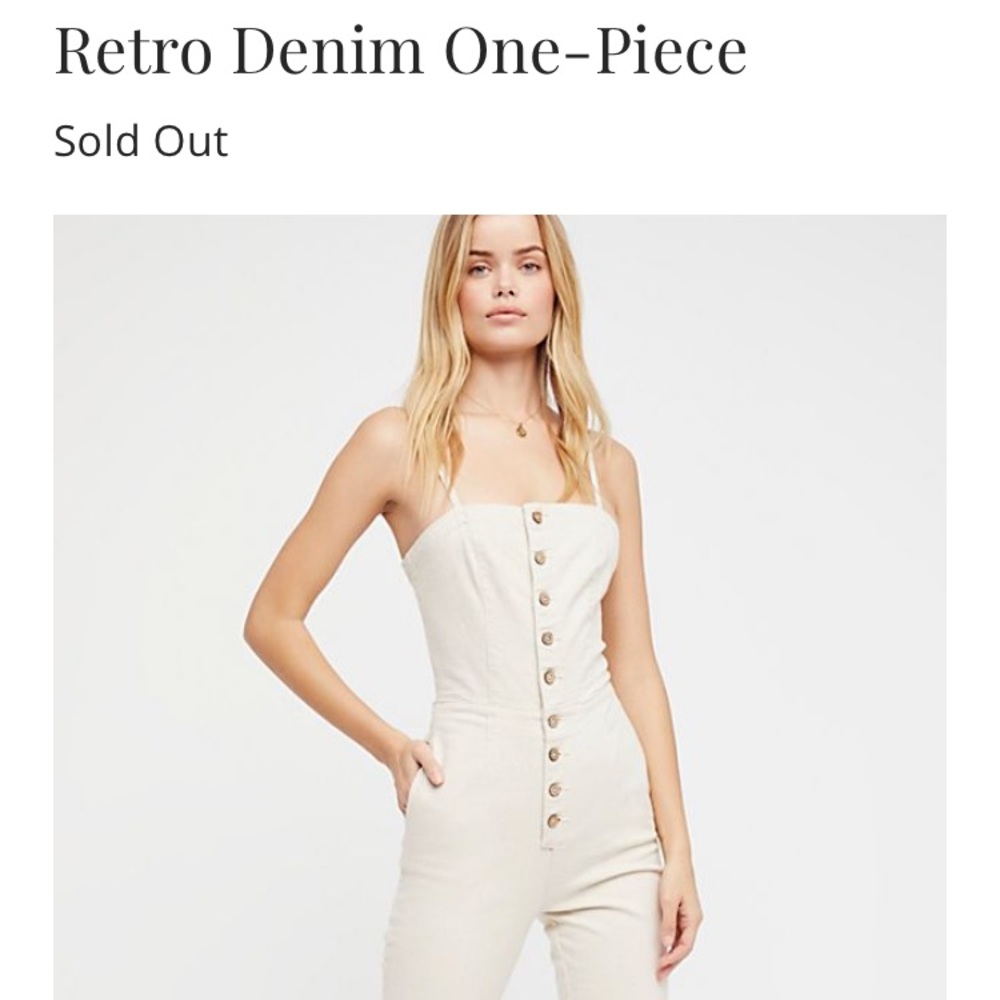 Sold out top rated Free People retro jumpsuit